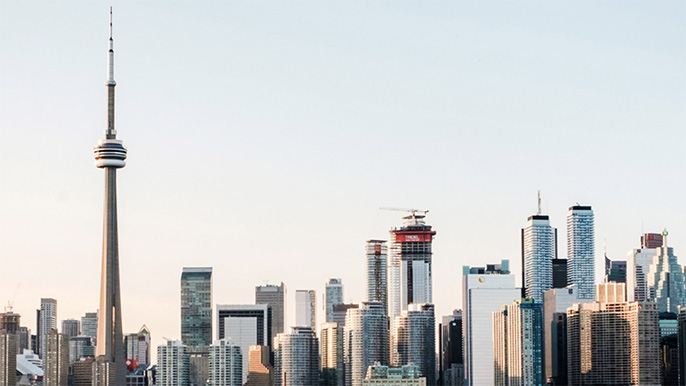 Toronto city skyline 